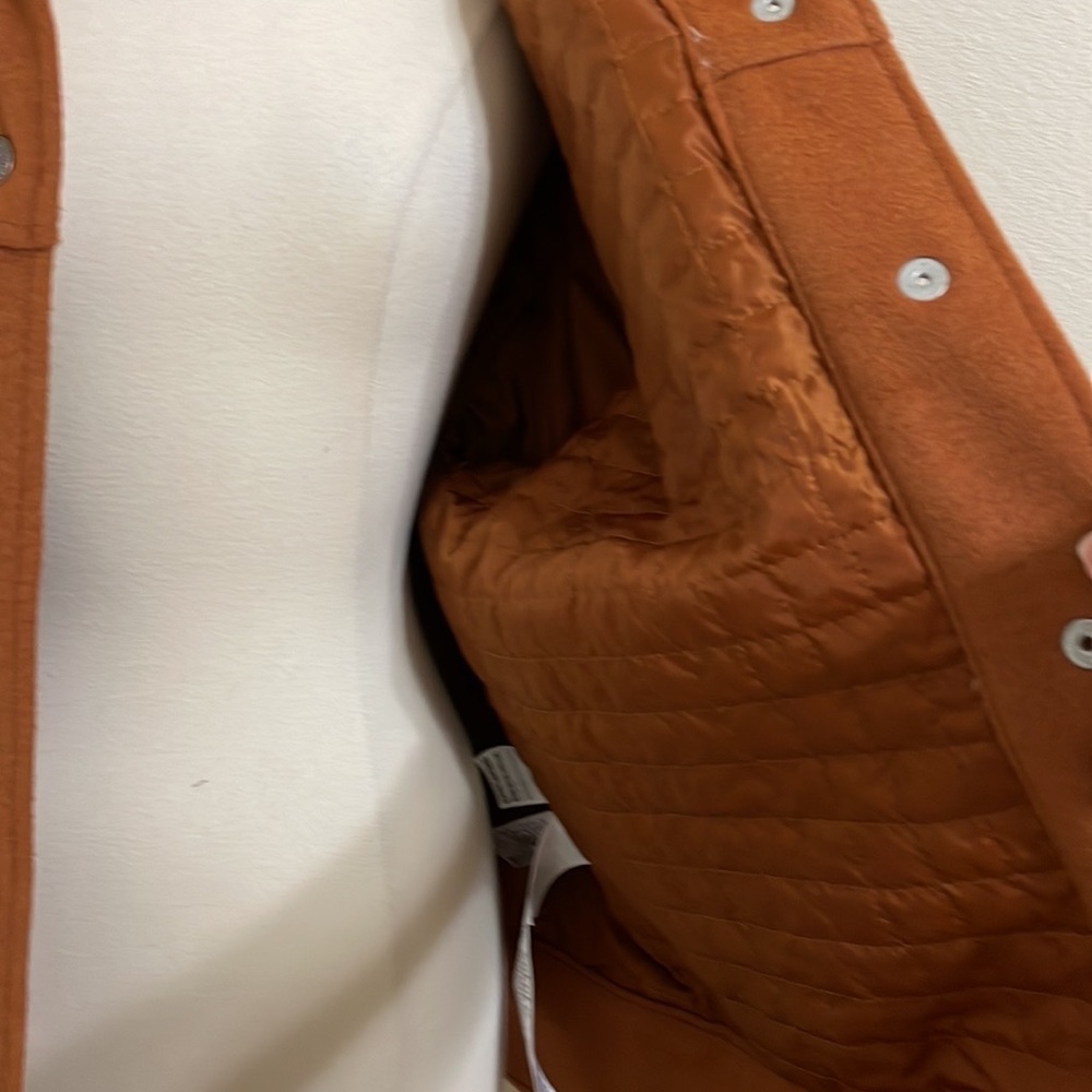 New ANTHROPOLOGIE Levi’s Varsity Trucker Jacket Oversize Wool Quilted Trending - Picture 12 of 14